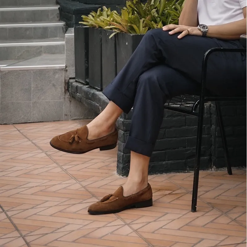 JULIETTA - Tassel Loafer Suede : Tan