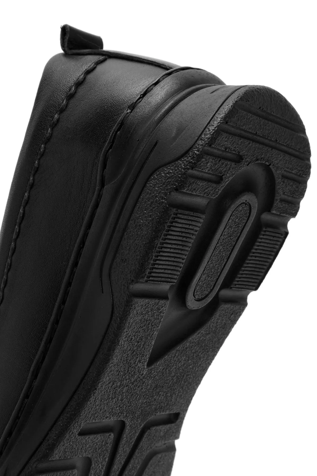 Kadın Siyah Deri Comfort Loafer