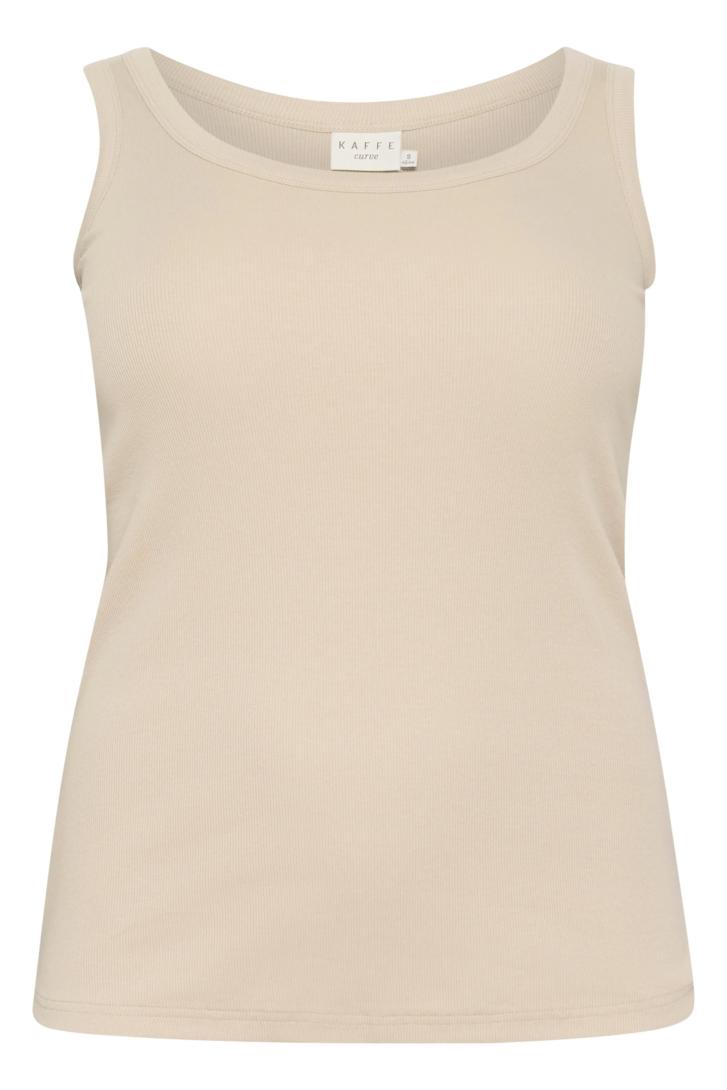 Kaffe Curve Carina Vest Top in Beige