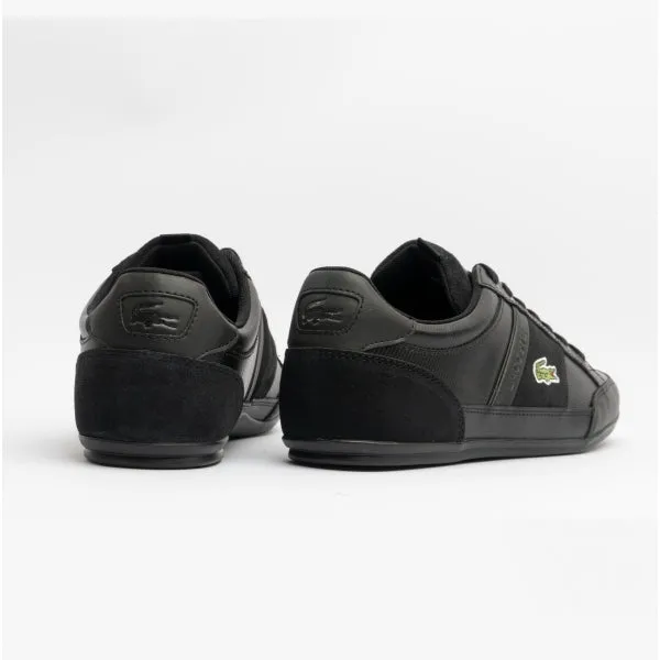 Lacoste CHAYMON Mens Leather Trainers Black/Black