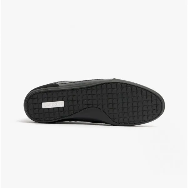 Lacoste CHAYMON Mens Leather Trainers Black/Black