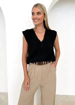 Lartra Knit Vest - Black