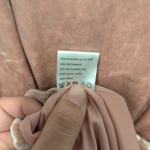 Lea‎ &amp; Viola Pink Crushed Velvet Dress