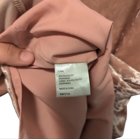 Lea‎ &amp; Viola Pink Crushed Velvet Dress
