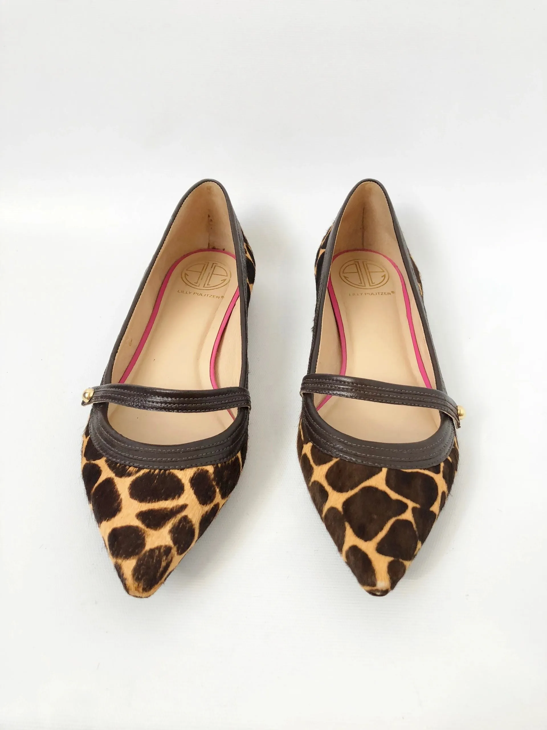 Lilly Pulitzer Calf-Hair Flats Size 8 M