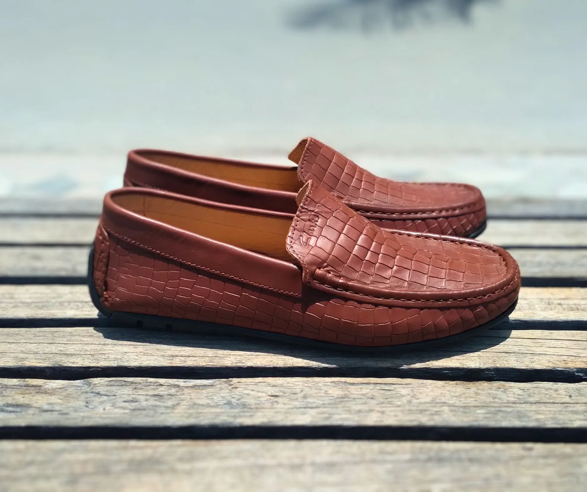 Loafer Shoes Genuine Leather Brown