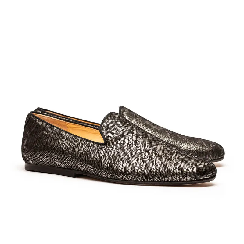 LOAFER Silver | Lattice Leather