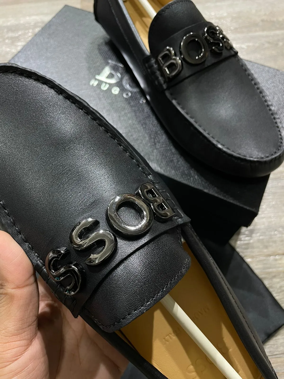 Logo  Leather Loafers