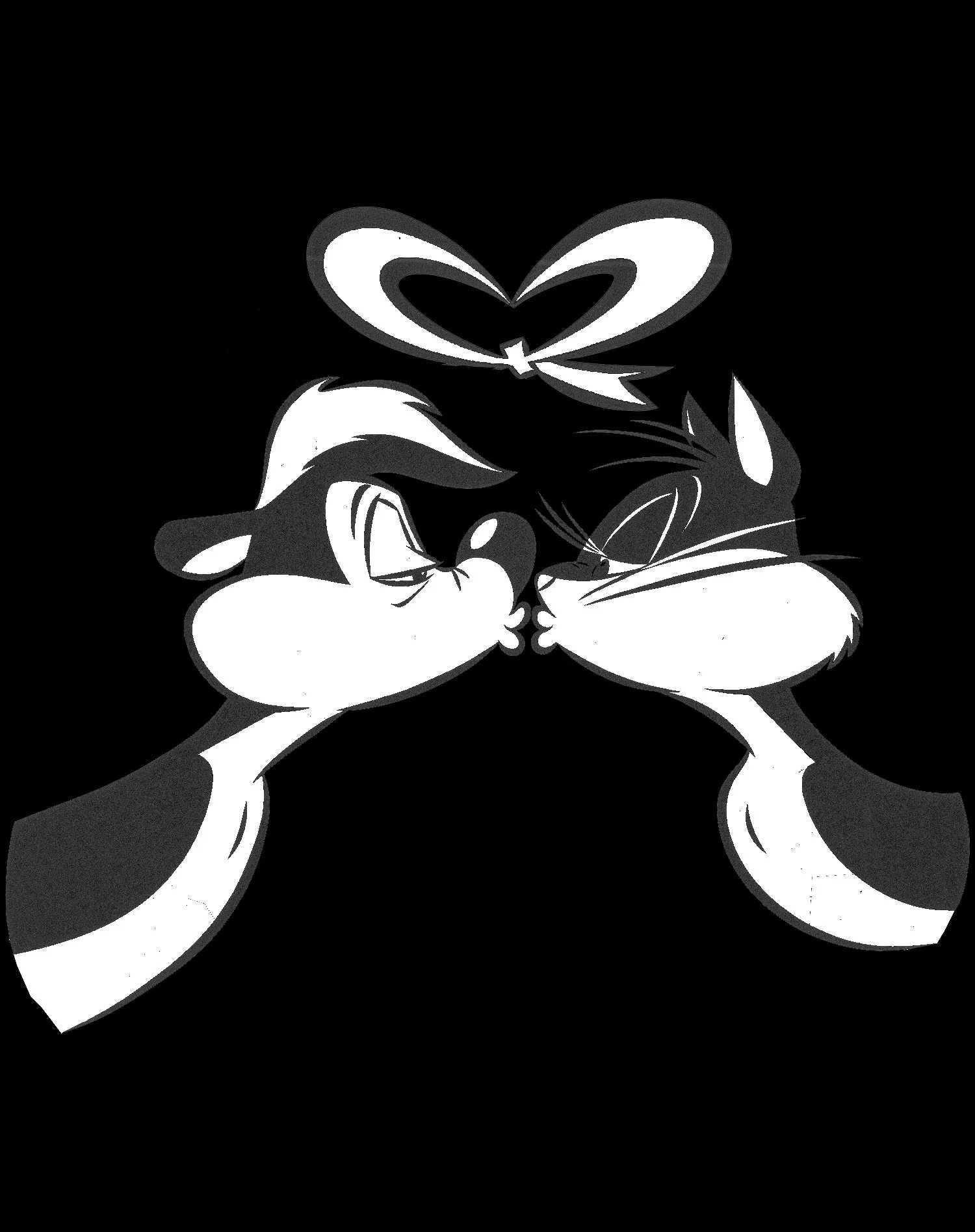 Looney Tunes Pepe Le Pew Valentines Kiss Official Sweatshirt