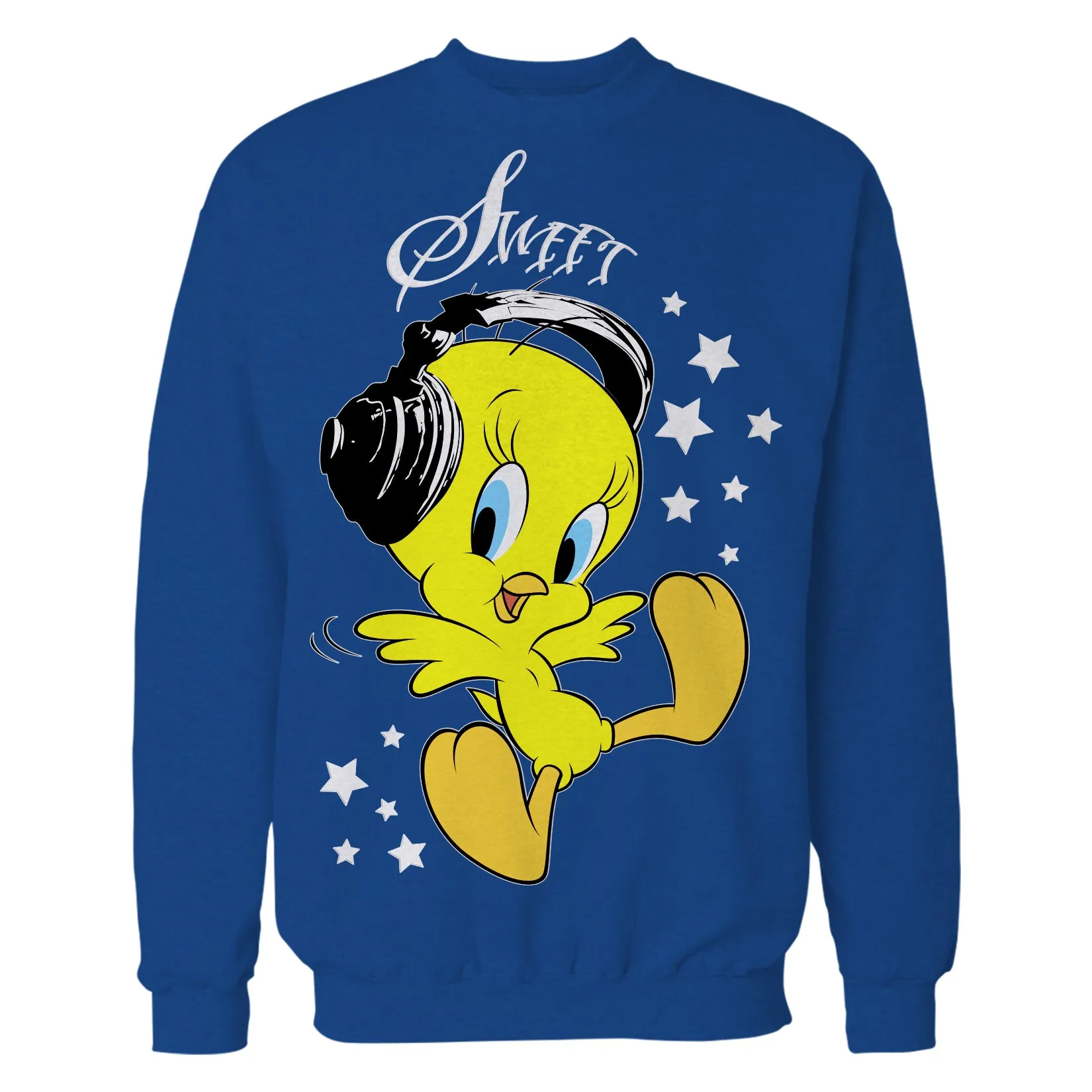 Looney Tunes Tweety Headphones Official Sweatshirt
