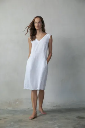 L'origami Slip Dress White