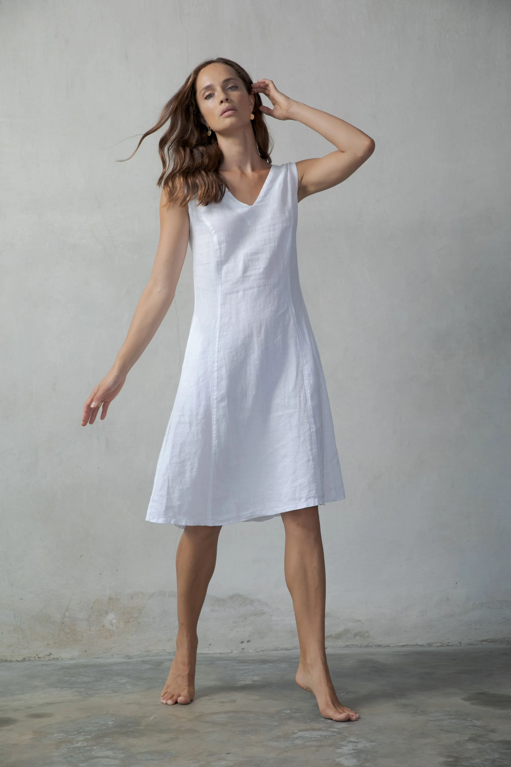 L'origami Slip Dress White
