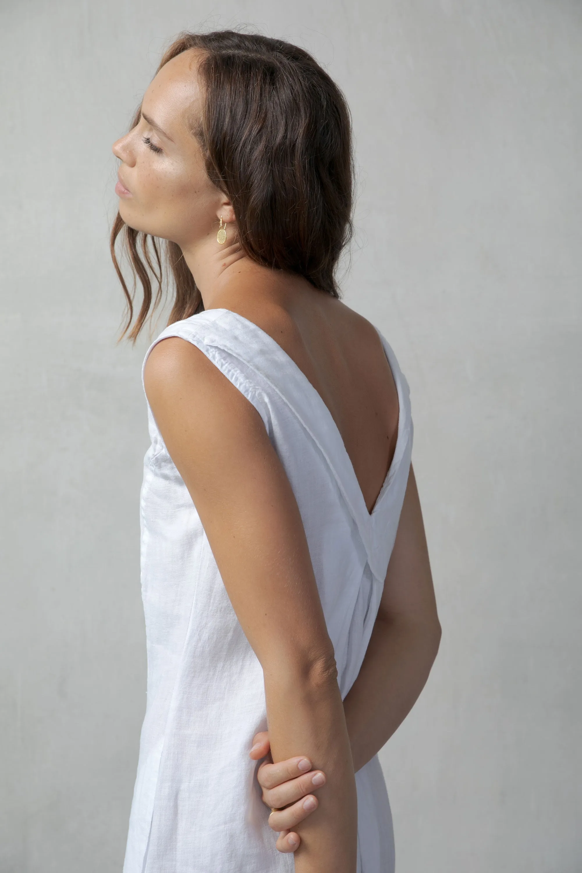 L'origami Slip Dress White