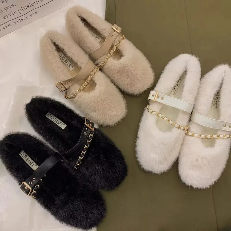 Luxe Cozy Chain Flats