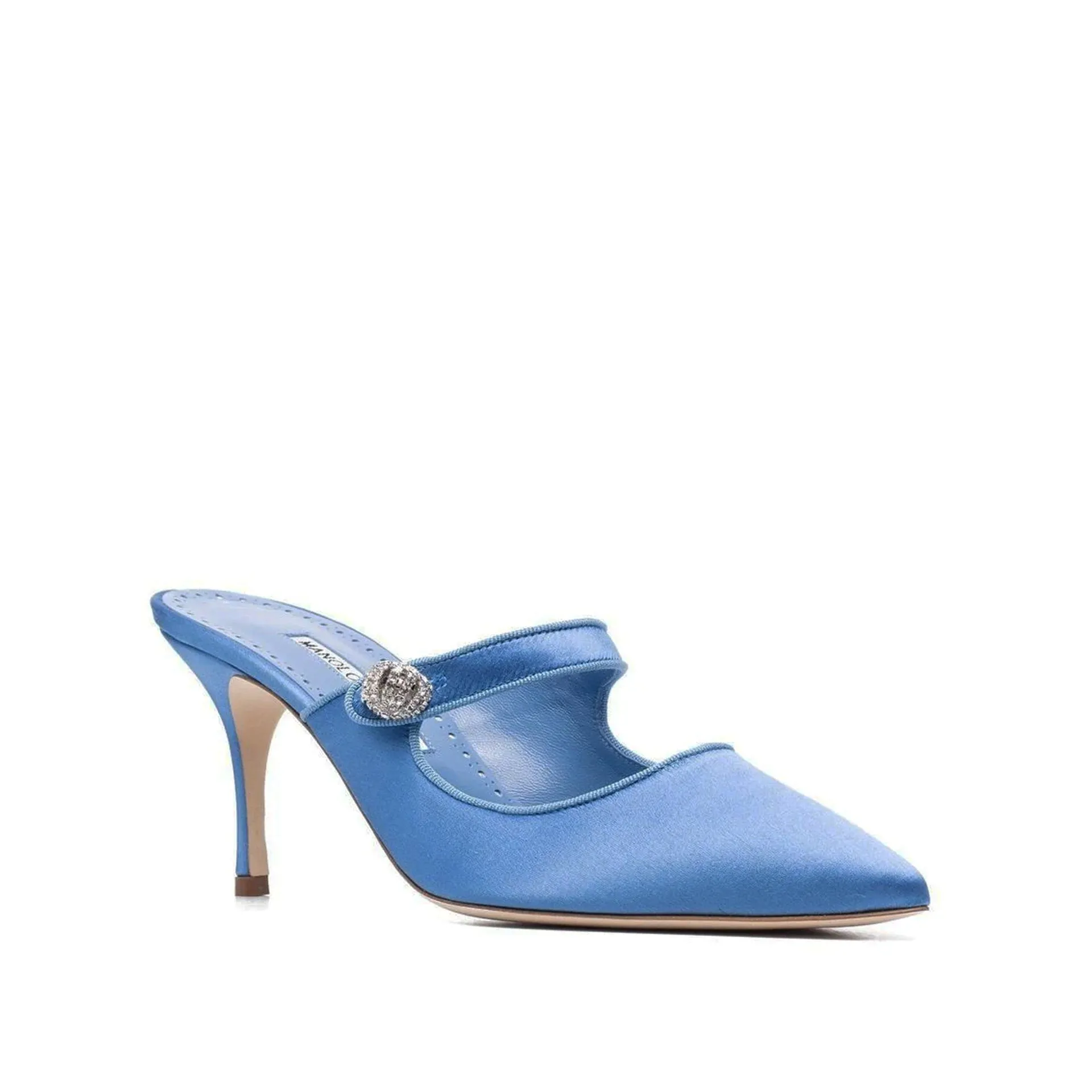 MANOLO BLAHNIK Elegant Jewel Flat with Pointed Toe