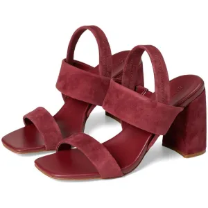 Marbell Burgundy Suede Heeled Sandals