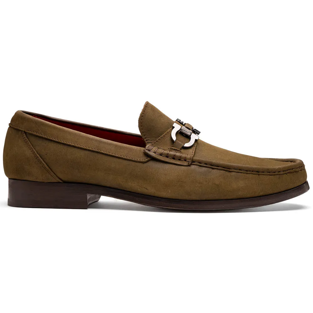 Marco Di Milano Cassarano in Olive Suede Loafers