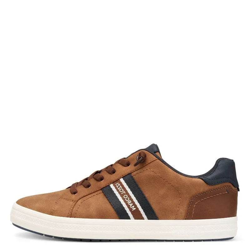 Marco Tozzi Mens Brown Striped Trainer 2-13619-44