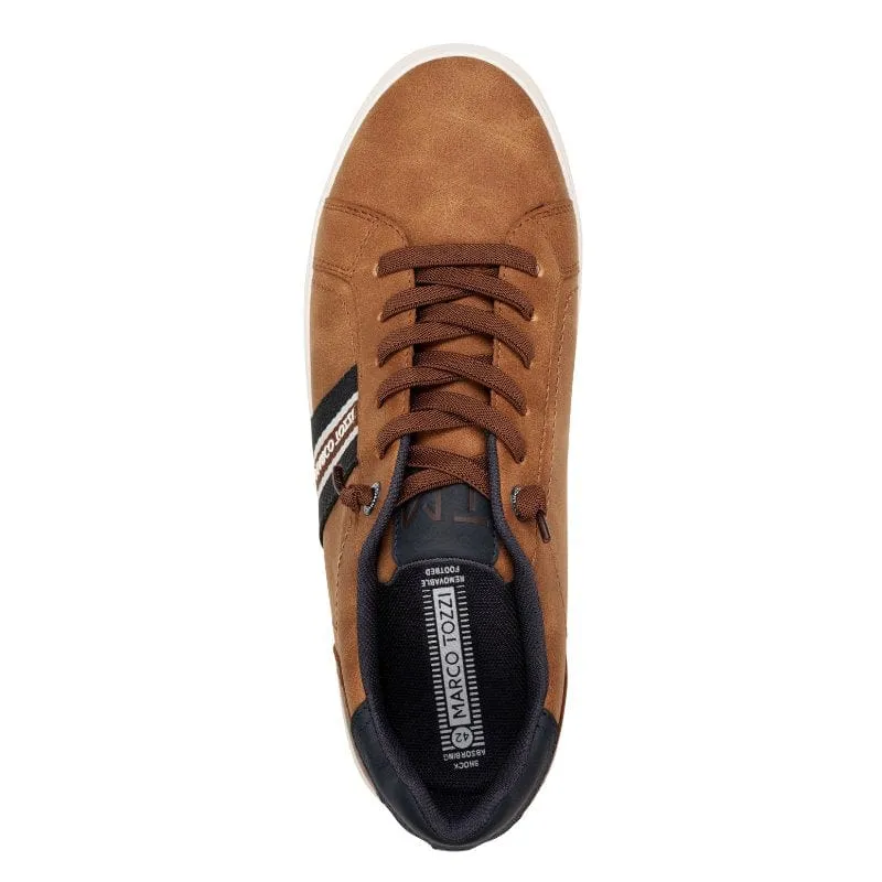 Marco Tozzi Mens Brown Striped Trainer 2-13619-44