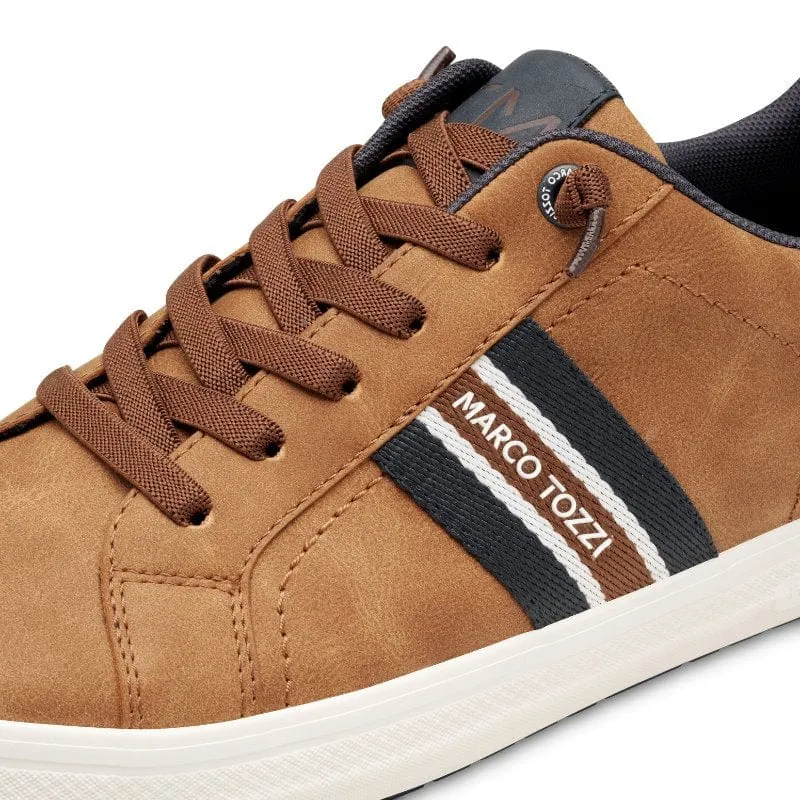 Marco Tozzi Mens Brown Striped Trainer 2-13619-44