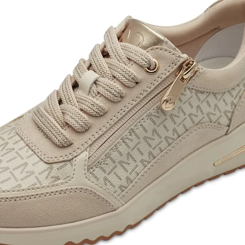 Marco Tozzi Womens Cream Comb Fashion Trainer 2-23738-44