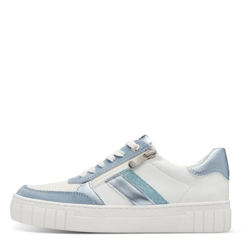 Marco Tozzi Womens White Fashion Trainer 2-23710-44