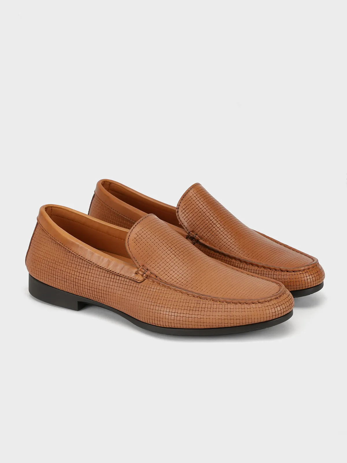 Men "FELIPE" Penny Keeper Casual Slip-On Leather Moccasins