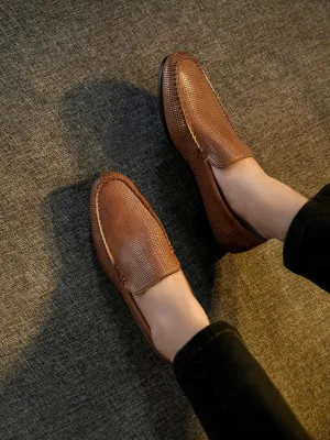 Men "FELIPE" Penny Keeper Casual Slip-On Leather Moccasins