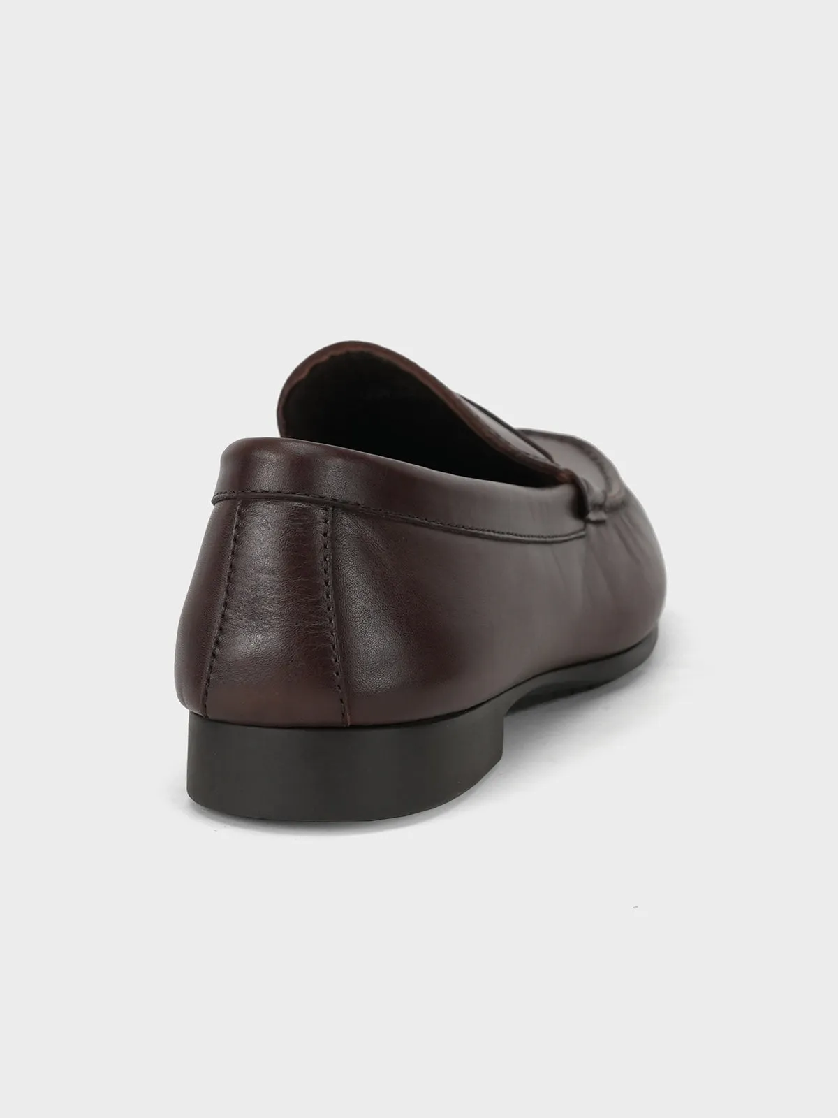 Men "NON" Woven Textured Slip On Casual Leather Moccasin Shoes