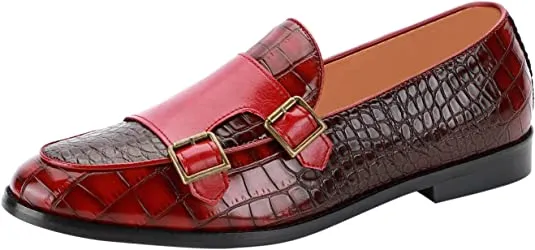 Men's Alligator Leather Dress Loafers Strap