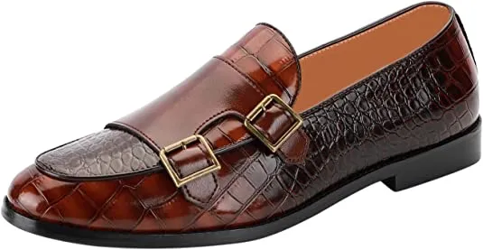 Men's Alligator Leather Dress Loafers Strap