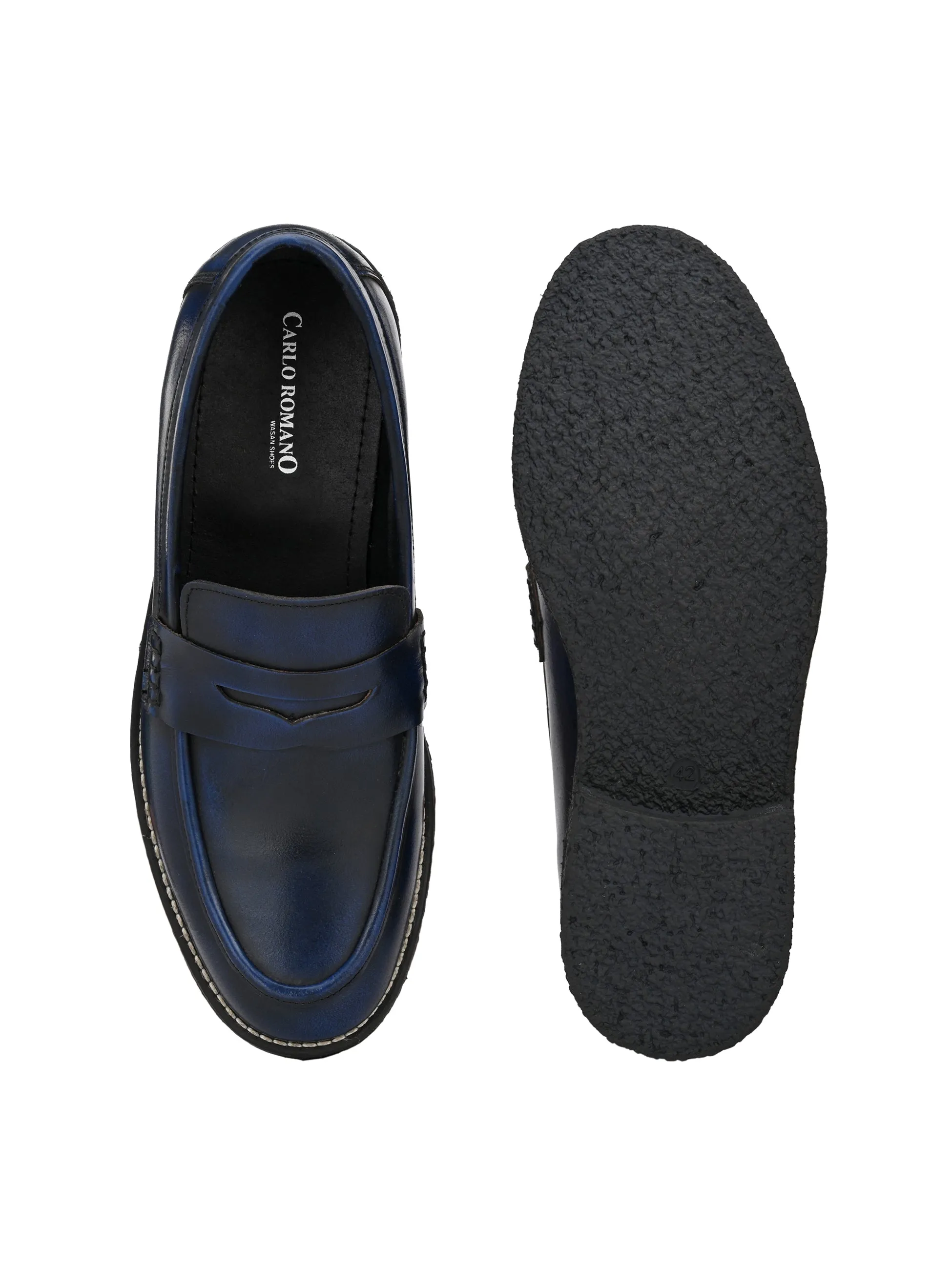 MEN'S BRUSH OFF LEATHER MOCCASIN