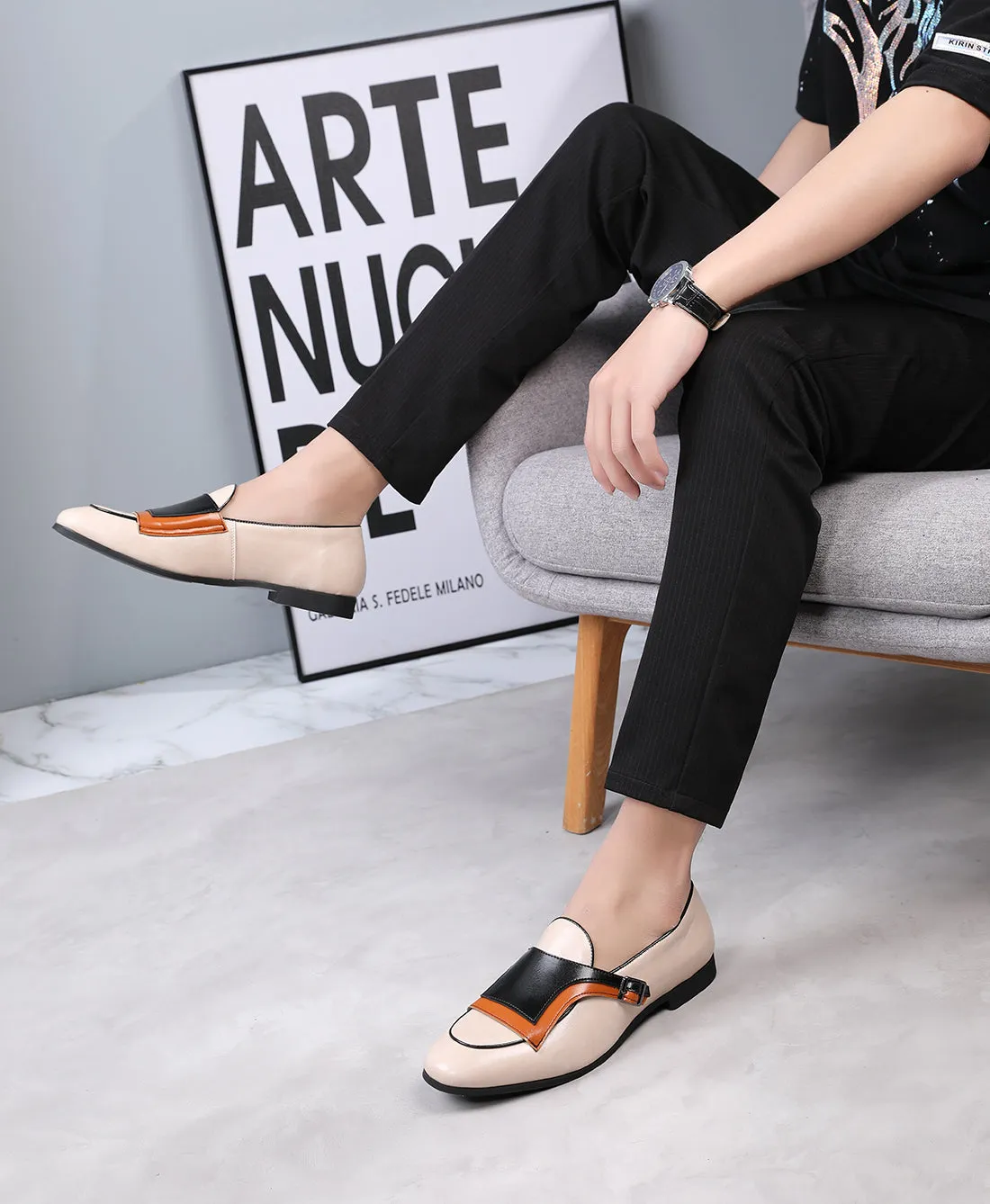 Men's Casual Monk-Strap Loafers