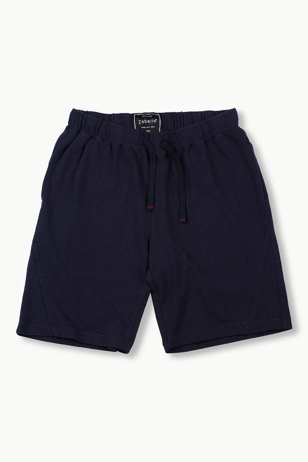 Mens Pique Knit Navy Workout Shorts