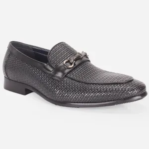 Mens "LIAM" Leather Office Formal Slide In Shoes