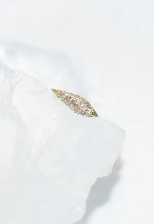 Micro Pave DT Cone Single Stud
