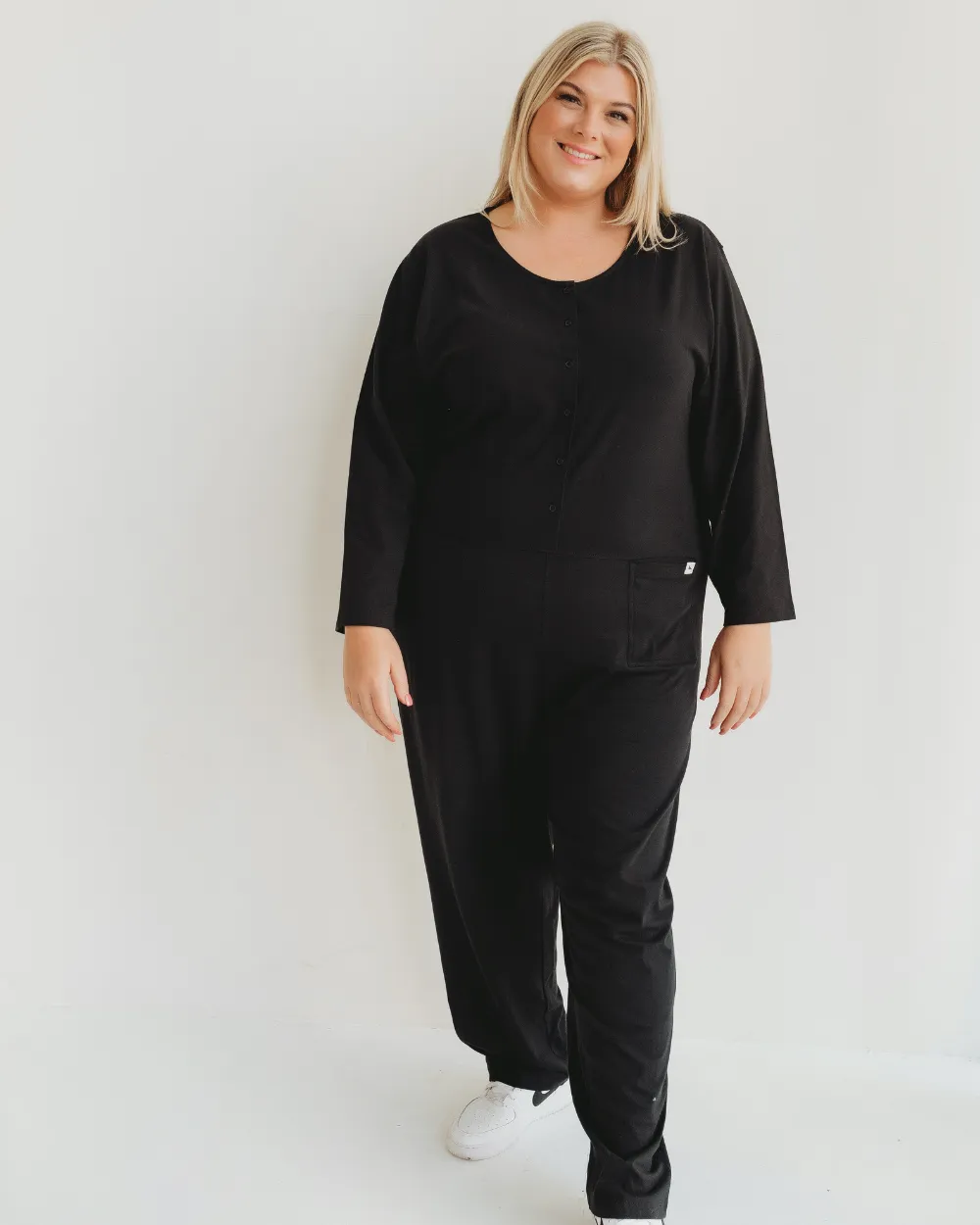 Mila Black Long Sleeve Jumpsuit