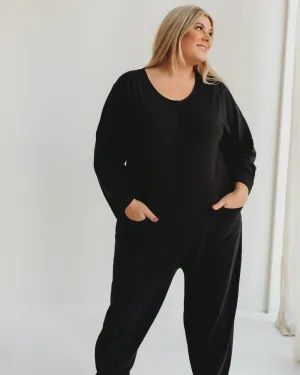 Mila Black Long Sleeve Jumpsuit
