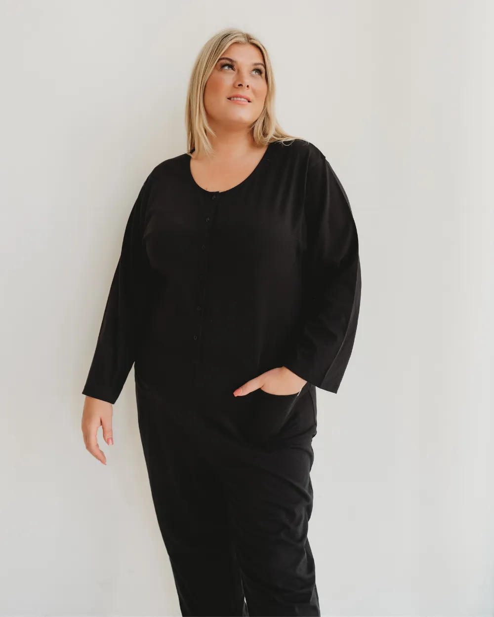 Mila Black Long Sleeve Jumpsuit