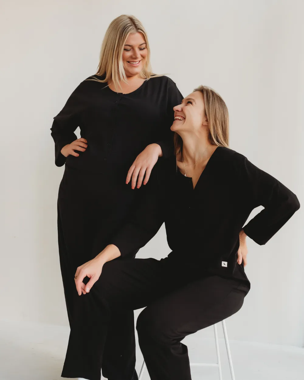 Mila Black Long Sleeve Jumpsuit