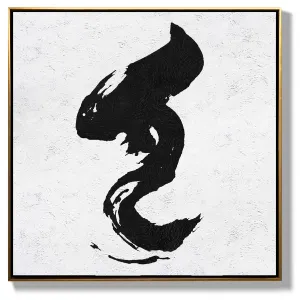 Minimal Black and White Painting MN149A
