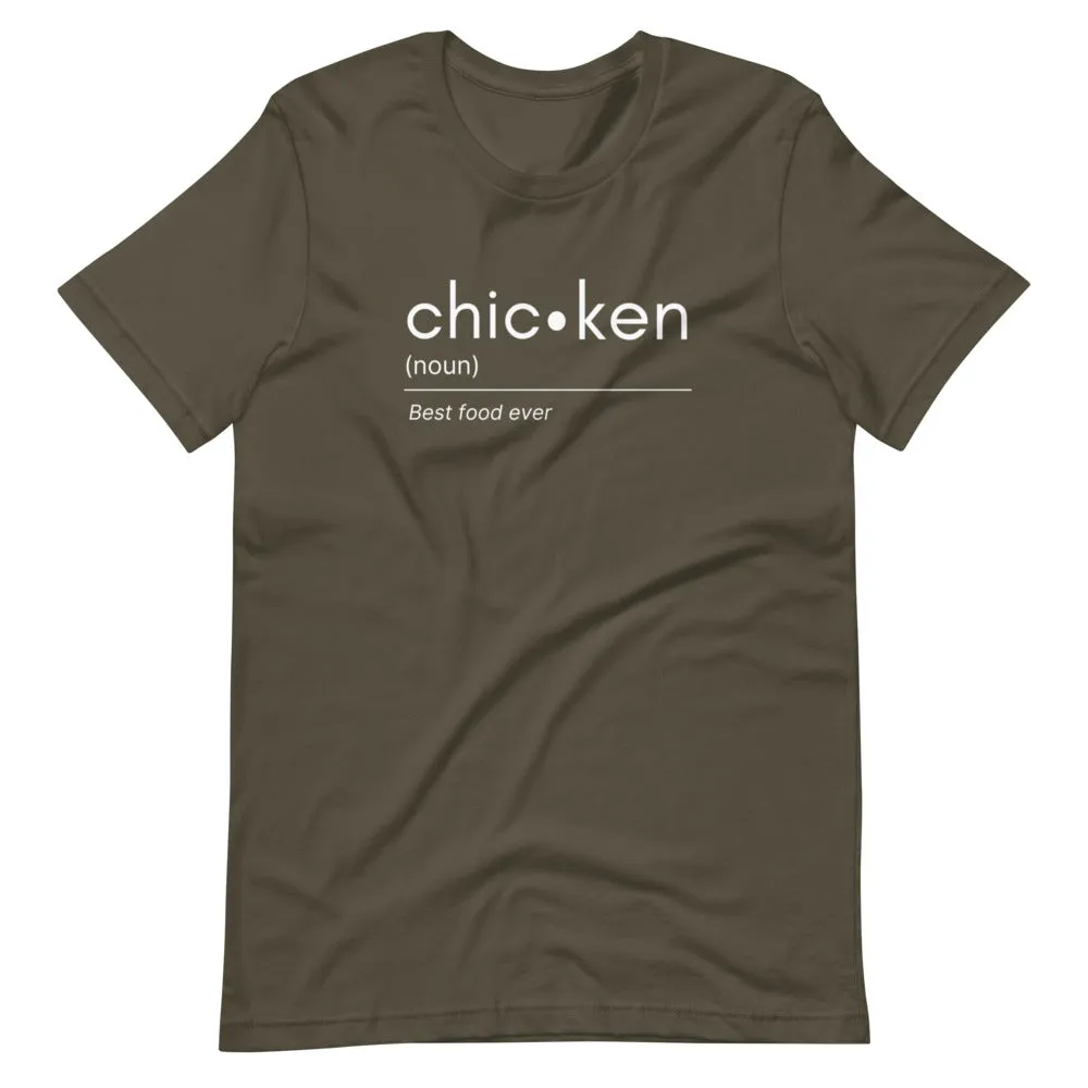 Minimal Chic.ken Short-Sleeve Unisex T-Shirt (white print)
