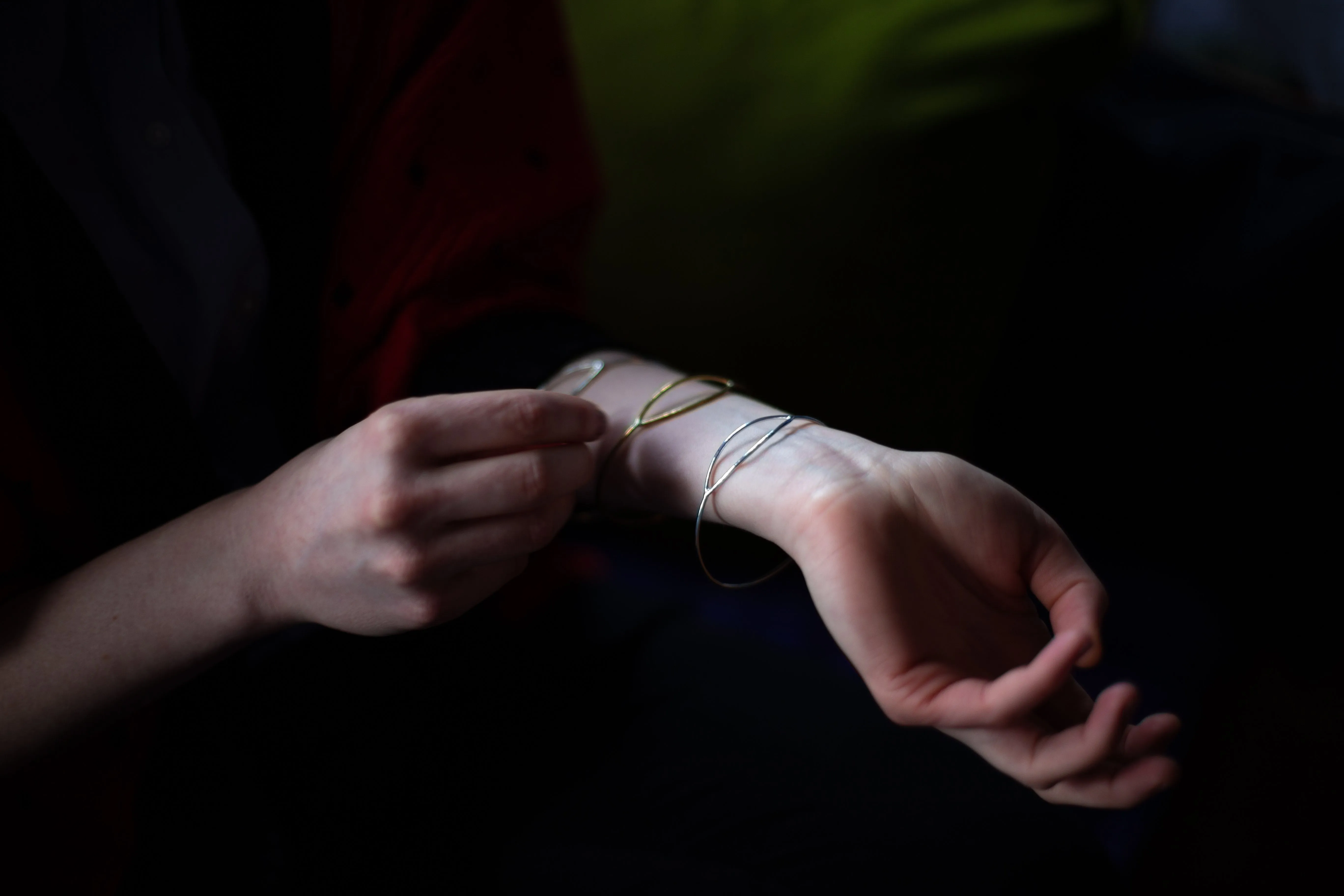 Minimal Geometric Bangle Bracelet