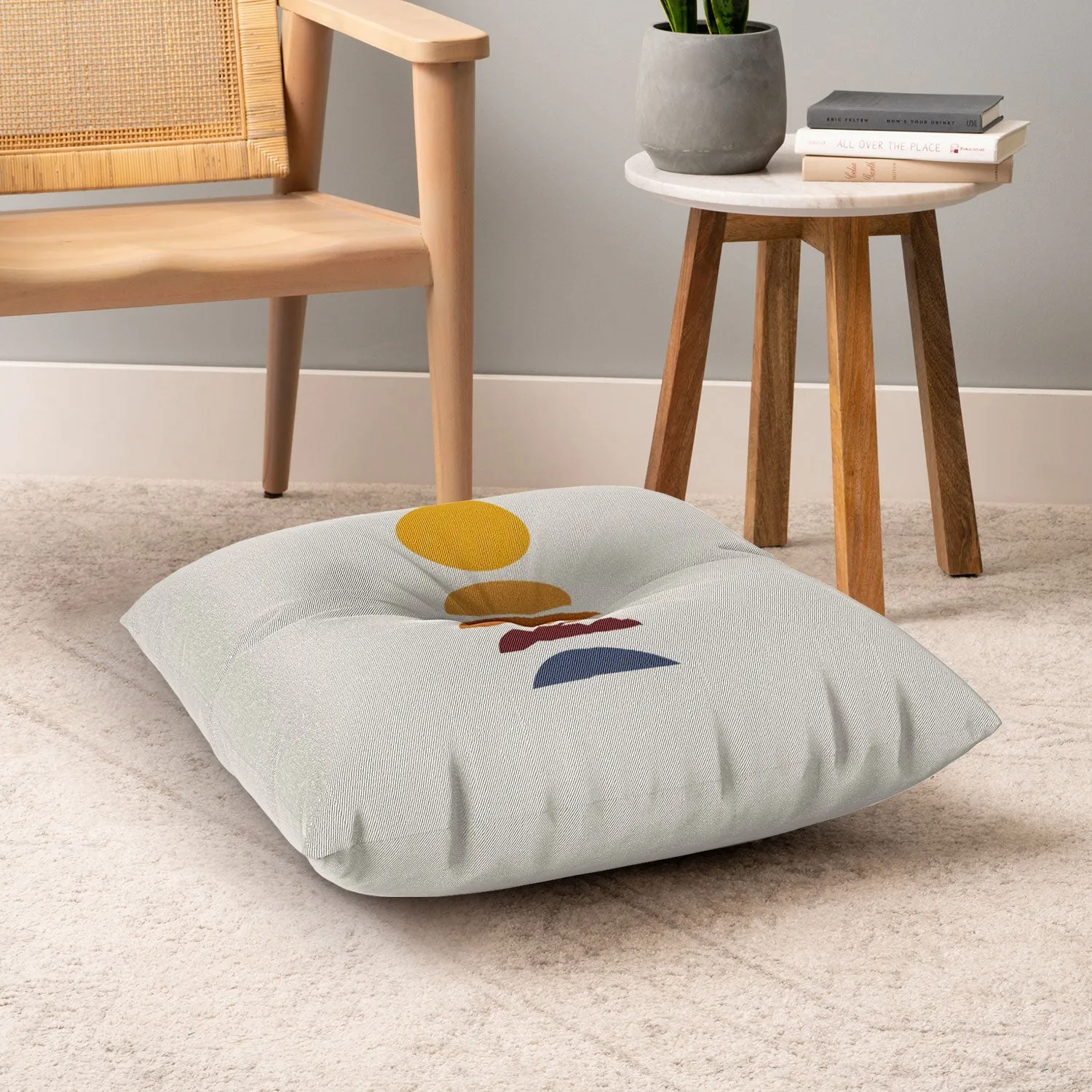 Minimal Sunrise Sunset I Floor Pillow Square