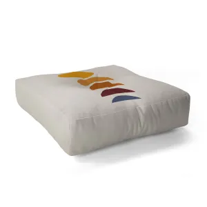 Minimal Sunrise Sunset I Floor Pillow Square