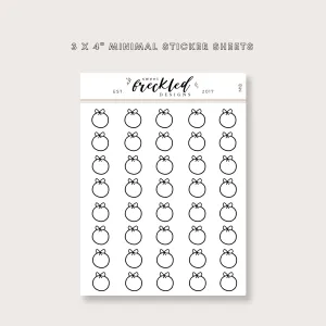 Minimalistic Mini Bow Circle Stickers (2 Colors Available)