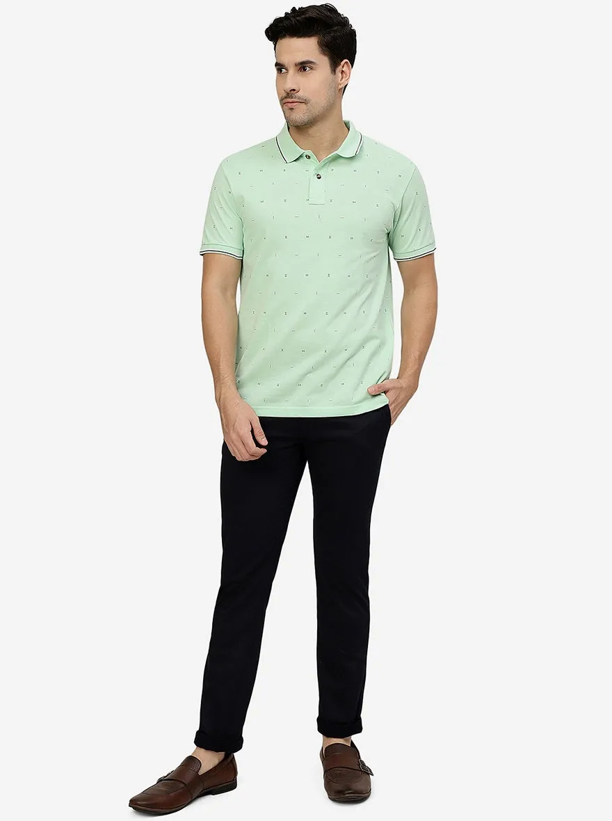 Navy Blue Solid Super Slim fit Casual Trouser | Greenfibre