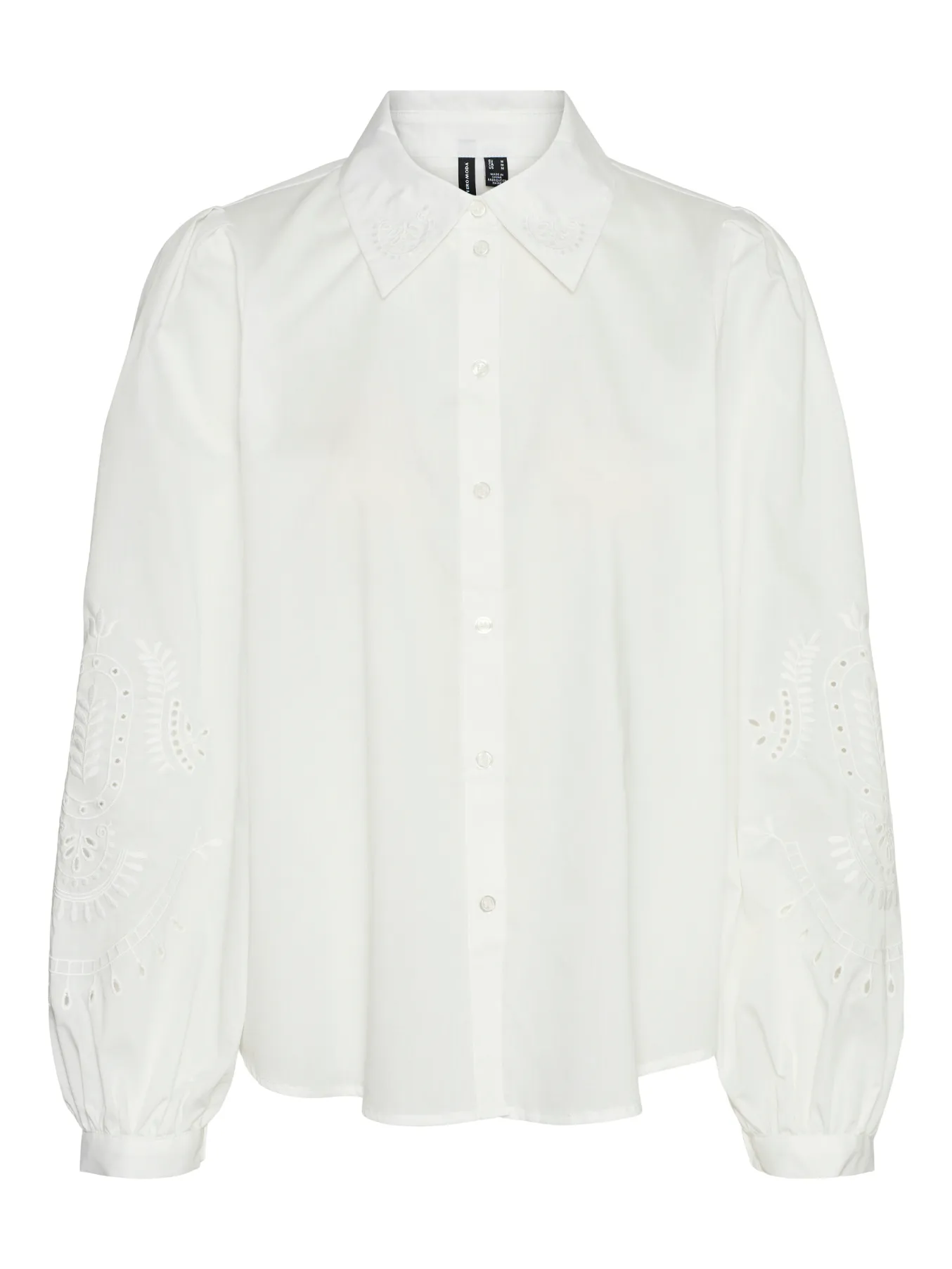 Navy Embroidery Anglaise Sleeve Blouse