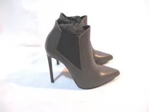 NEW NIB SAINT LAURENT PARIS Stiletto Heel BOOT Bootie 36.5 GREY EARTH