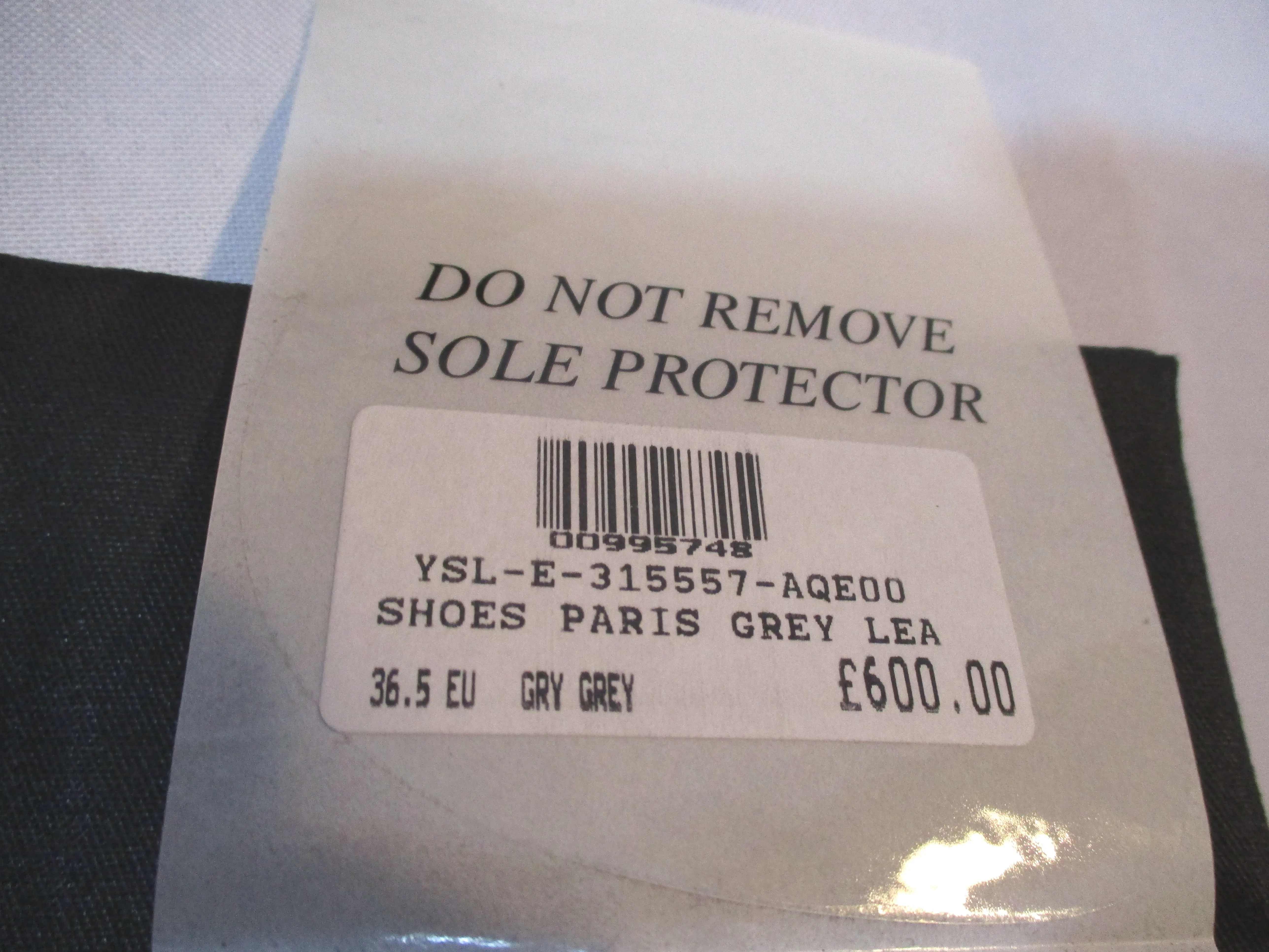 NEW NIB SAINT LAURENT PARIS Stiletto Heel BOOT Bootie 36.5 GREY EARTH